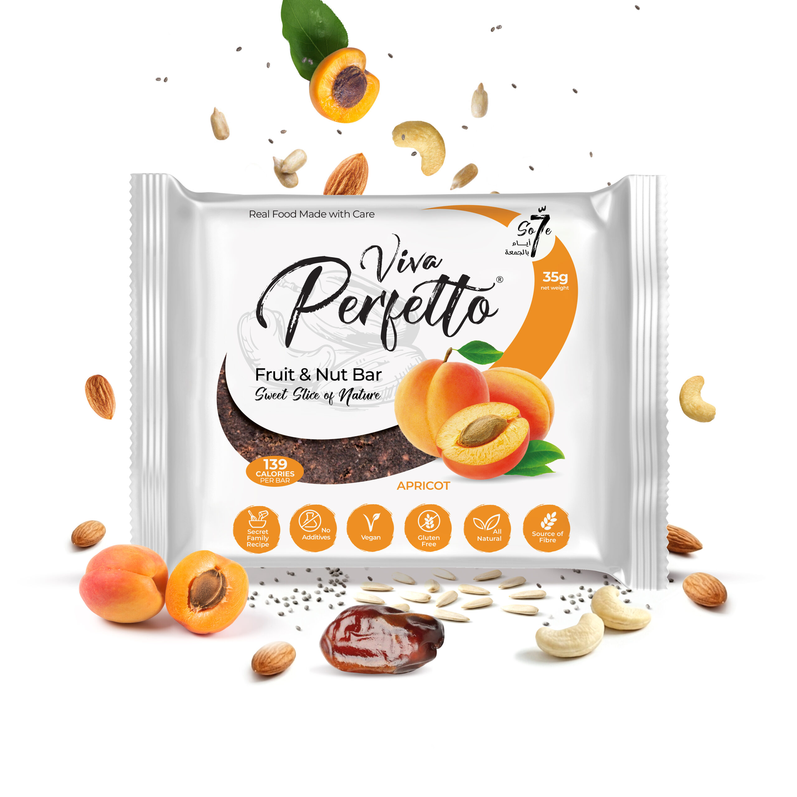 FNB apricot-LB Apricot Fruit & Nut Bar - Image 1