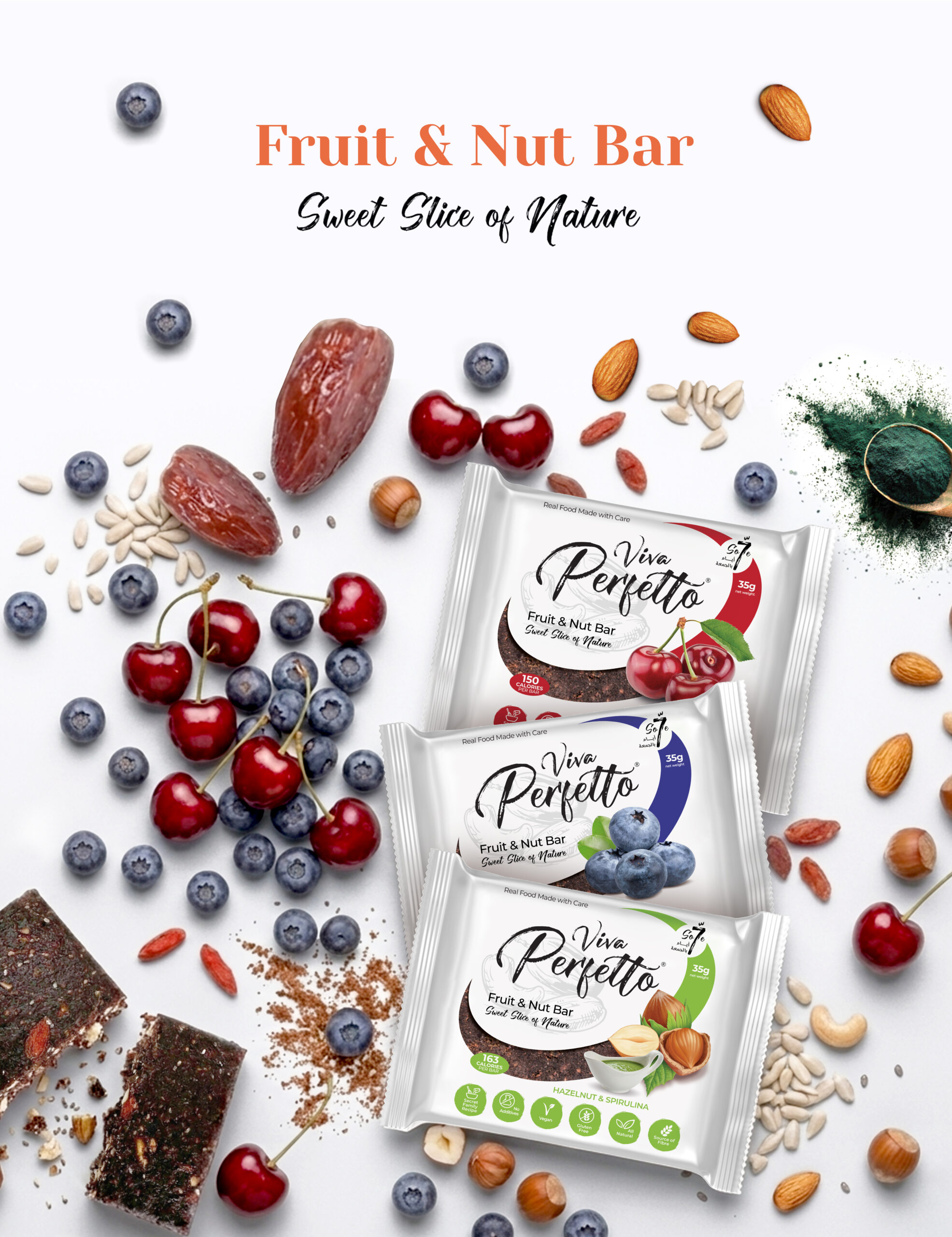 Natural ingredients and elegant composition expressing Viva Perfetto philosophy